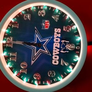 COPY - Dallas cowboys led light wall clock